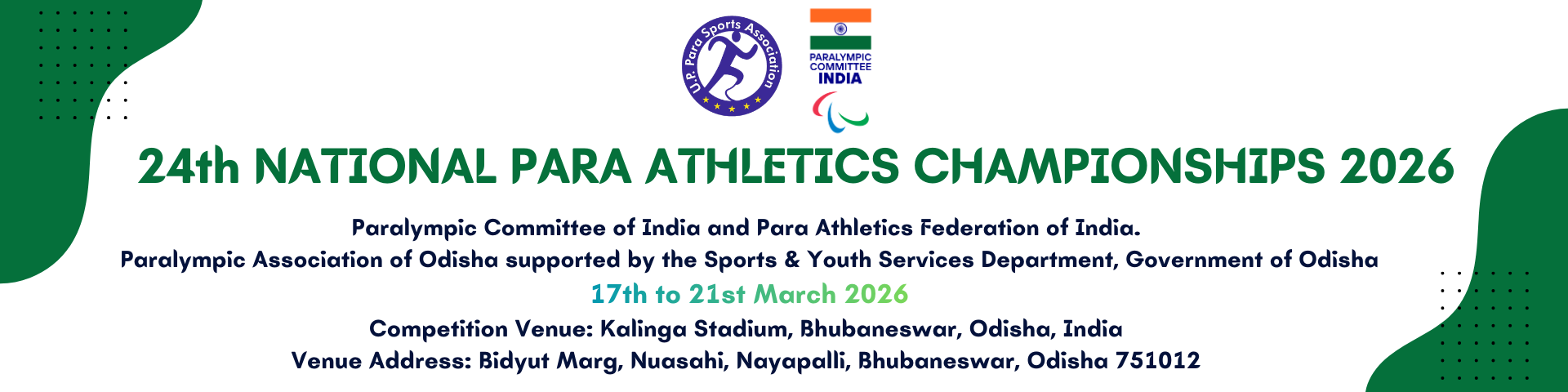 24th National Para Athletics Championships 2026